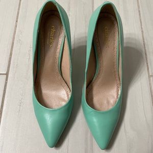 Charles by Charles David mint pointy toe pumps